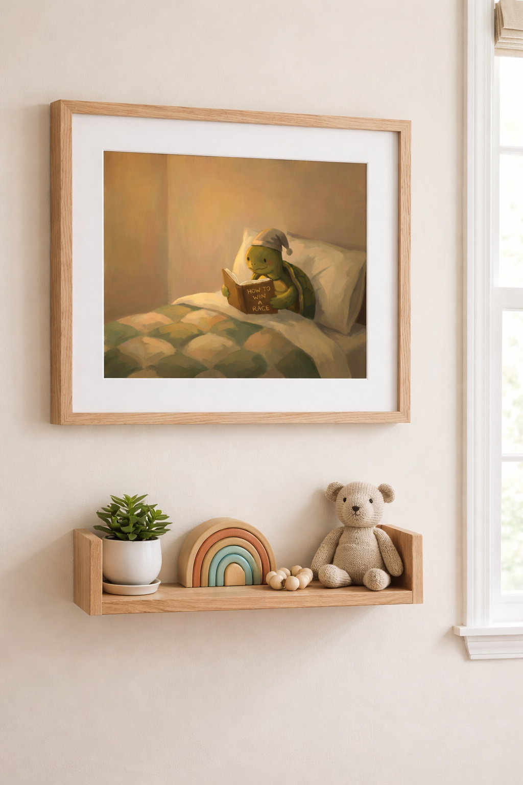 Turtle on Cozy Bed reading a Book - thumbnail 2